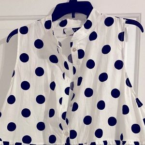 Black and white polka dot Ruffled Dress